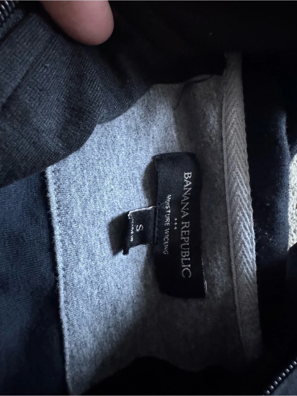 Banana Republic Black Zip-Neck Sweater